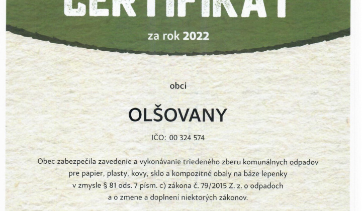 Kalendár odvozu odpadu