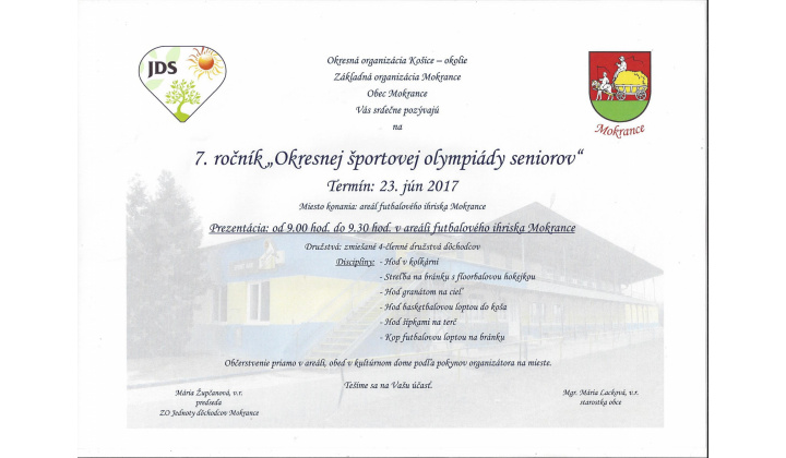 7. ročník Okresnej športovej olympiády seniorov