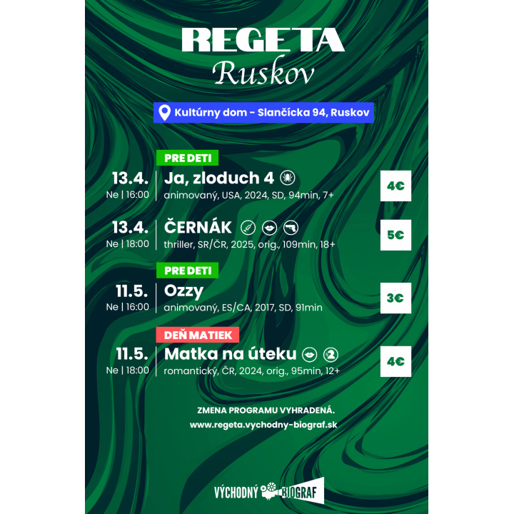 Menšia fotka pre článok Regeta Ruskov- biograf ponuka na apríl